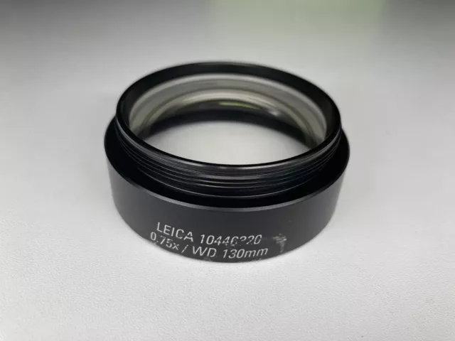 Leica Microscope Auxiliary obj, 0.75X 10446320 WD 130MM f/ S4E,S6,S6E 52mmThread