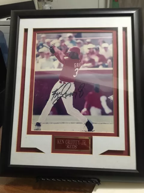 Ken Griffey Jr 8 X 10 Signed Authentic “Reds” Pre Owned