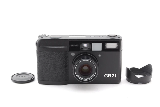 LCD Works [MINT Hood] Ricoh GR-21 Point & Shoot 35mm Film Camera From JAPAN