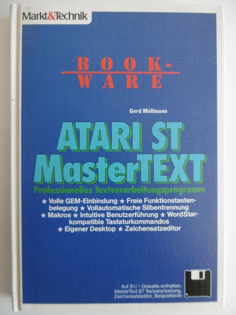 Atari ST MasterText merce da libro ISBN 3890905781 macro tecnologia mercato desktop GEM-