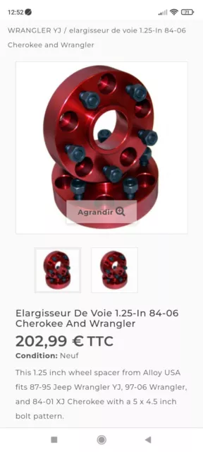 ELARGISSEURS DE VOIE JEEP CJ (5x139,7) 30 mm