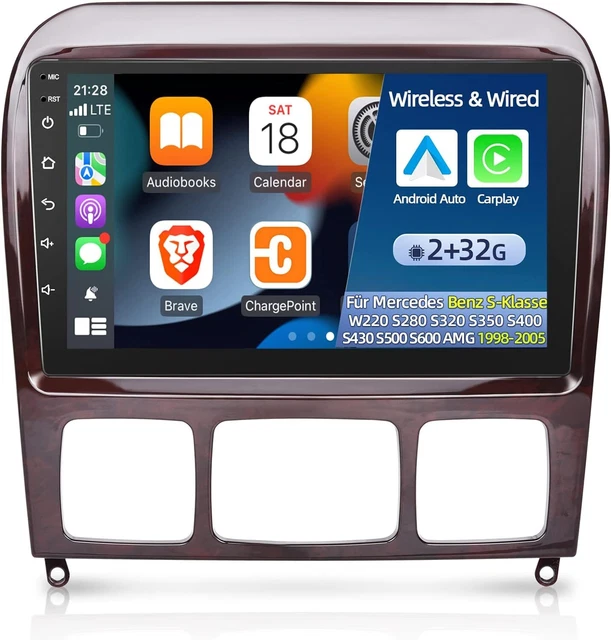 NRAAUEPO Embellecedor De Pilar B Para Mercedes Clase S W220 S280 S320 (1999-2005) – Molduras De PC Brillante, Fácil Instalación