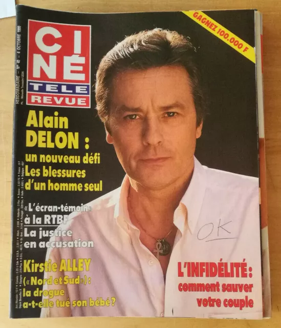 Programmes Tele Tv Cine Tele Revue N°40 4 Octobre 1990 Alain Delon