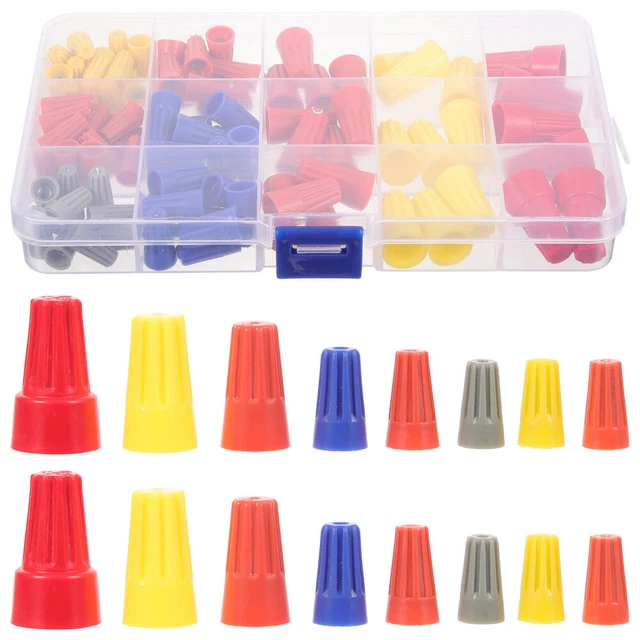102 Pcs Spring Insert Wire Caps Wiring Splice Screw Thread Terminals