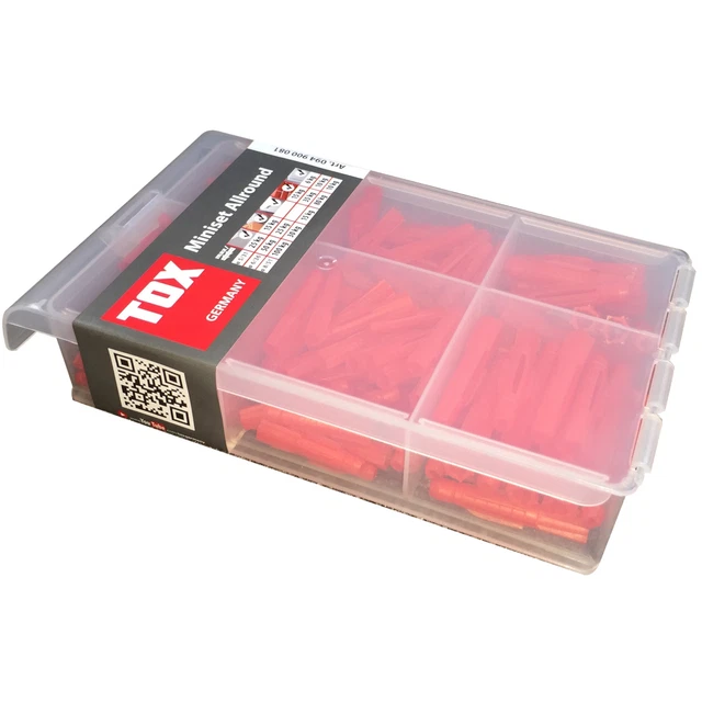 Assortimento standard TOX miniset tasselli multiuso allround Tri 5 6 8 mm 240 pezzi