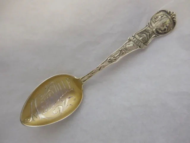 Asheville North Carolina Sterling Silver State Souvenir Spoon