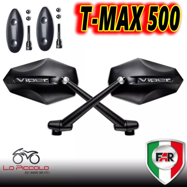 Coppia Specchietti Retrovisori Da Manubrio + Tappi Yamaha T-Max 500 2005 2006