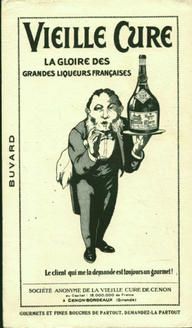 Buvard vintage Vieille Cure la gloire des grandes liqueurs françaises