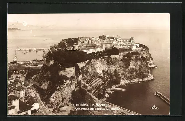 CPA Monaco, Le Rocher, Vue prise de l´Observatoire 1927