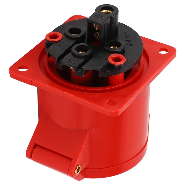 32A 3 PHASE IP44 3P+E Industrial Plug Socket Waterproof Socket ...