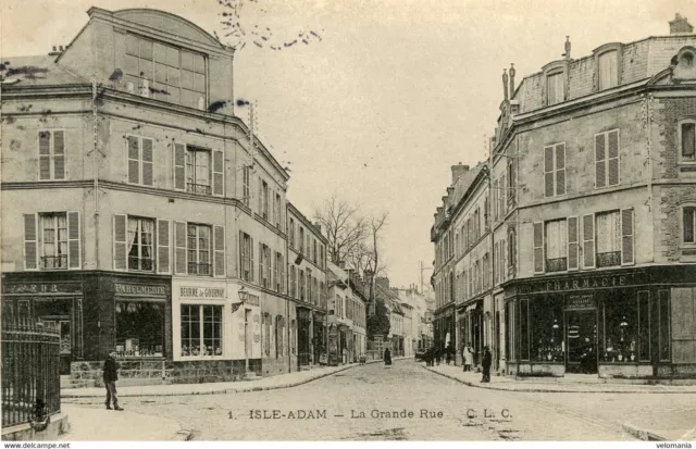 S9170 cpa 95 L'Isle Adam - la Grande Rue