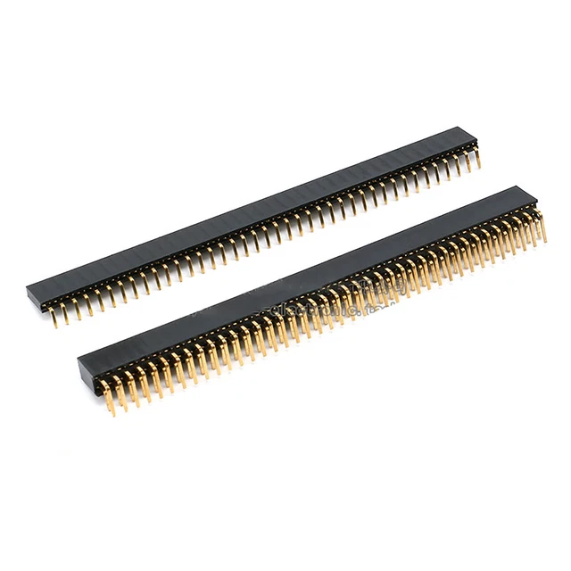 PIN HEADER 2.54MM Double/Single Row Female Right Angle PCB Socket Strip ...