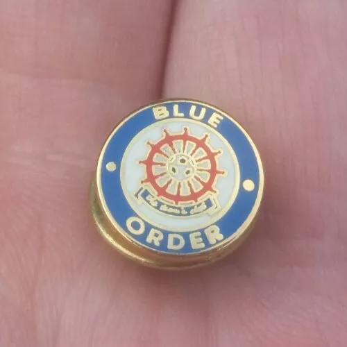 Hartlepool United Blue Order Small Round Hooligan Pin Badge Pools Rare