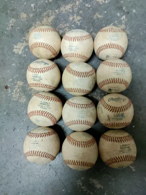 One Dozen / 12 Rawlings Omlb Batting Practice Baseballs MLB