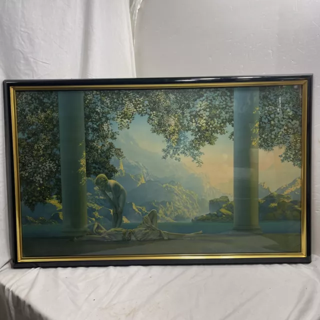 Antique Maxfield Parrish "Daybreak" The House of Art NY Orig.Print 20"x32”VGC