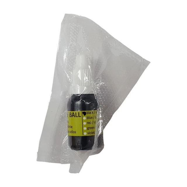 Modico Golfball Tinte Schwarz für Golfballstempel zum nachfüllen 15ml Flasche