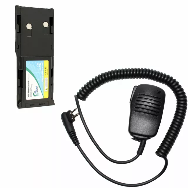 Battery & Shoulder Speaker Mic for Motorola GTX, P040