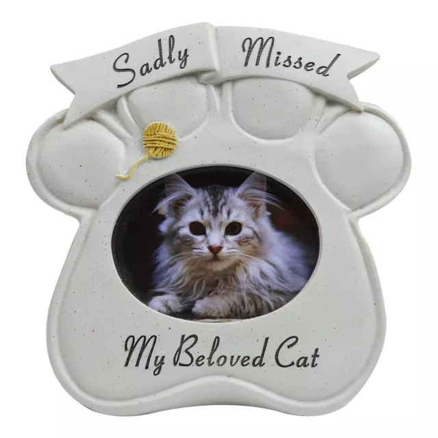 My Beloved Cat Memorial Photo Frame Tribute Ornament Sadly Missed Memory Pet