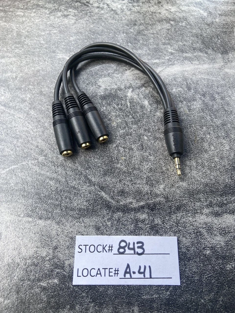 RADIO SHACK Headphone Splitter  Cable 3.5mm Jack 3Way Splitter Adapter Aux Cable