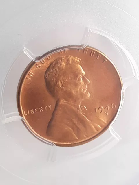 1946-S LINCOLN WHEAT PENNY Cent PCGS MS66RD Uncirculated