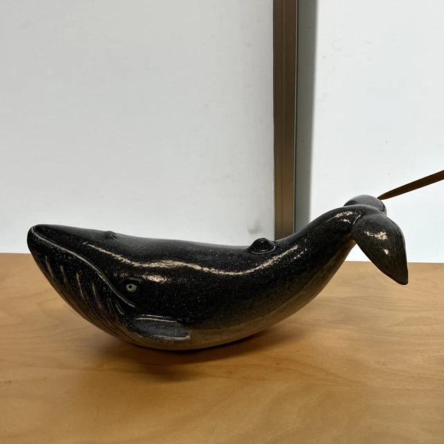 Verrückter Ton Buckelwal 13" Raku Keramikfigur von Gerhard de Beer S. Africa 10