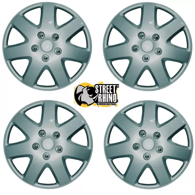 Silver Tempest 15" Copriruota Set Coprimozzo Ideale per Mercedes Classe A