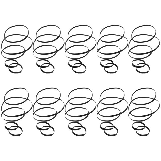 100 Courroies Noires Pour Lecteur Cassette – Caoutchouc, Remplacement Facile