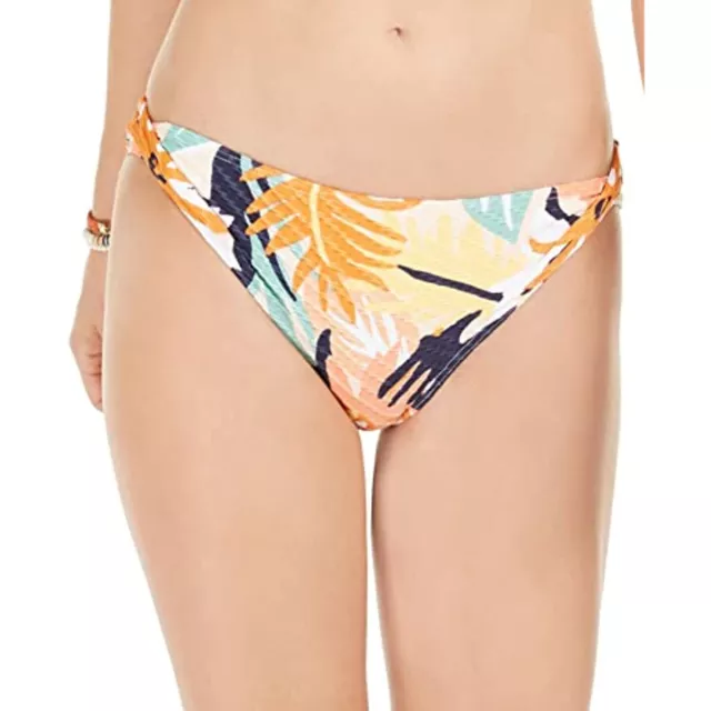 MSRP $50 Roxy womens Swim the Sea Full Bikini Bottoms Pink Size Small (STAIN)