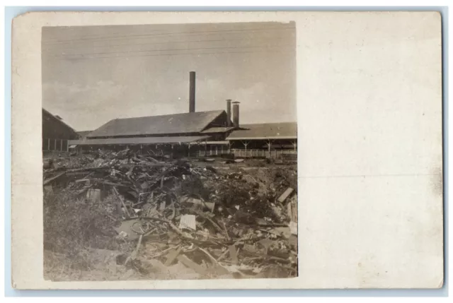 c1910 View of Long Building Factory Unposted Antique RPPC Photo Postcard
