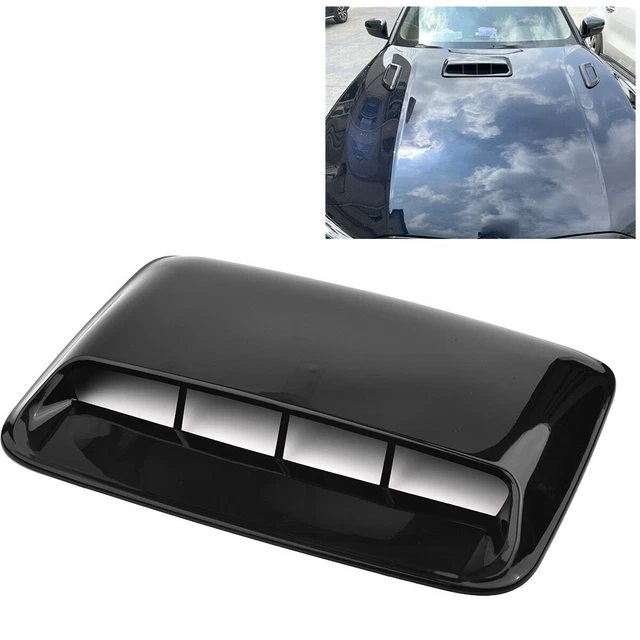 Kit 2 Pièces De Couvertures D'évents De Capot Voiture - Universel Noir Plastique - Neuf