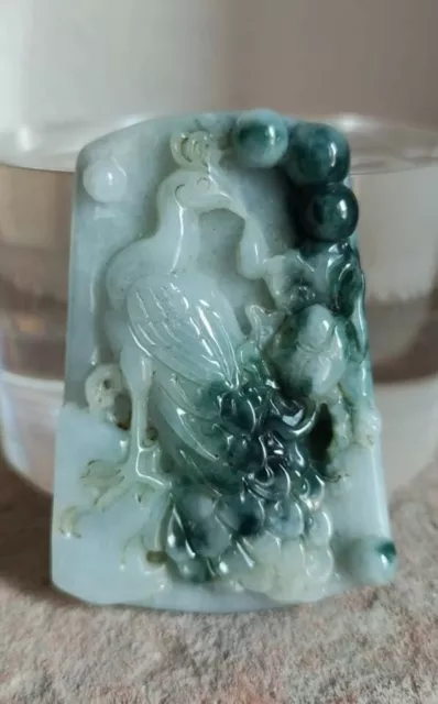 Amuleto cinese Cina giada Jade Chino Carved Chinese scultura chinois bicolore