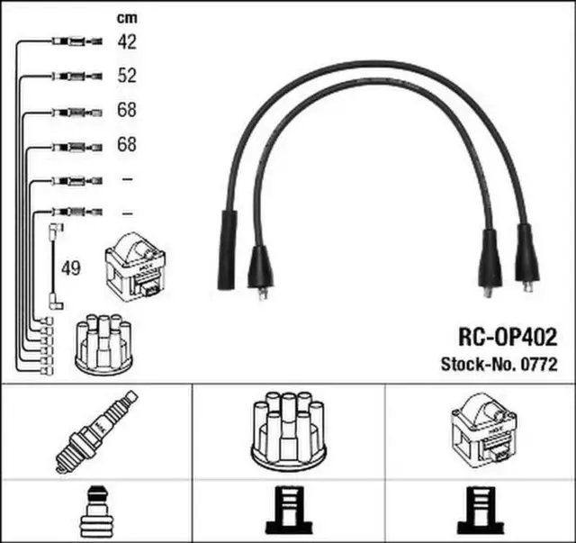 Ignition Widerstandszündleitung NGK pour Opel Ascona