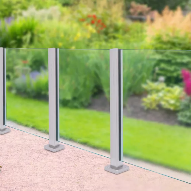 Glass Railing Post,Mid Post 65cm 304 Stainless Steel Balustrade for Balcony Deck