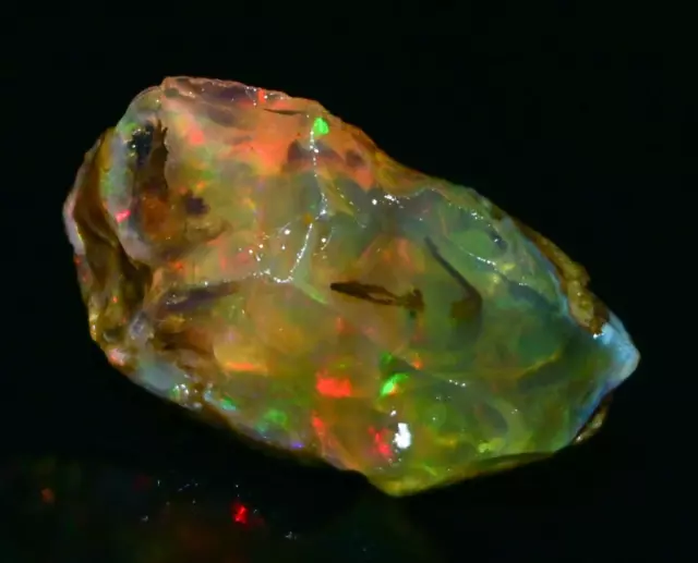 Opal Rough 45.20 Carat Natural Ethiopian Opal Raw Welo Opal Gemstone Multi Fire