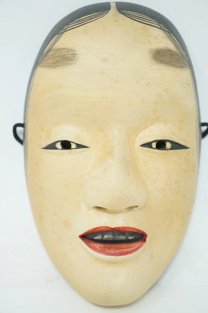 JAPANISCHE NOH MASKE Im Fukai-Stil Vintage Original Holzmaske Aus Japan