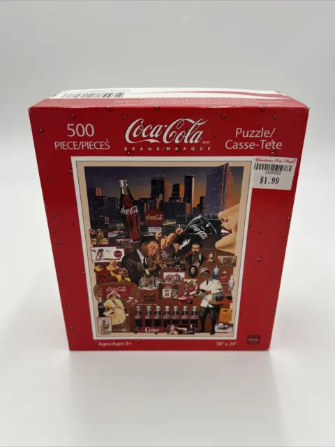 Coca-Cola 500 Pieze Puzzle, Retro City Landscape 18"X24"