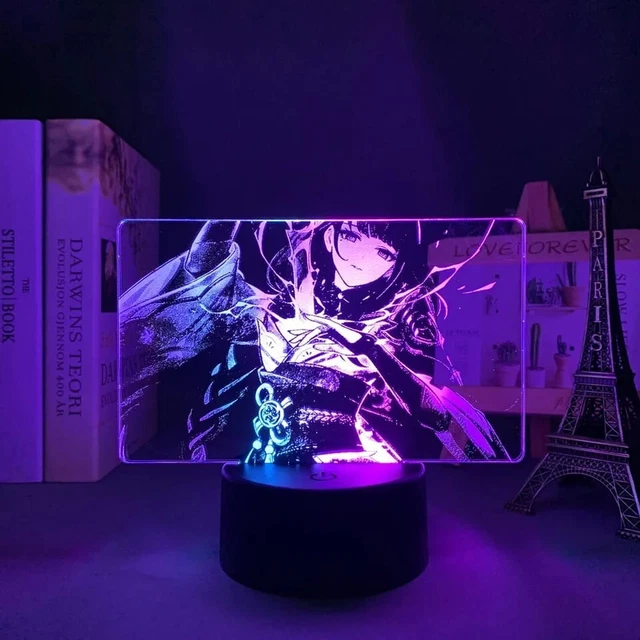 ANIME LAMP GENSHIN Impact Game Figure Raiden Shogun 3D Led Night Lights