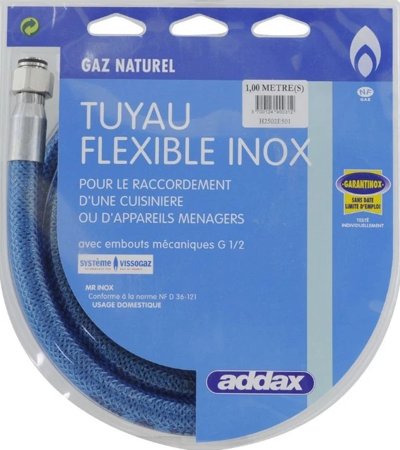 Flexible Inox Pour Gaz Naturel 1.5m - Raccords M20x150 Et G1/2, Pour Cuisinière Et Plaque De Cuisson