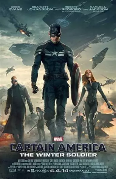 CAPTAIN AMERICA: THE WINTER SOLDIER MOVIE POSTER 27x40, ORIGINAL, 2-SIDED