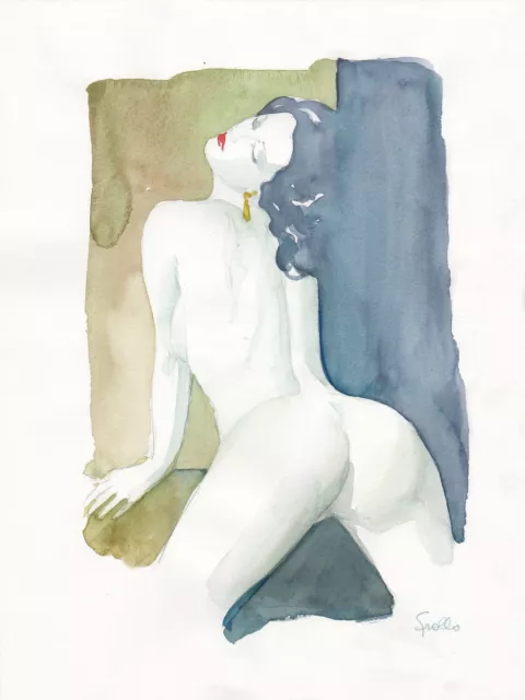 LEONE FROLLO - Tavola originale Illustrazione n. 137 La ragazza con l'orecchino