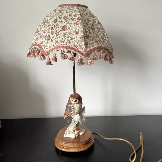 Giuseppe Armani Florence 1987 Vintage owl table lamp light