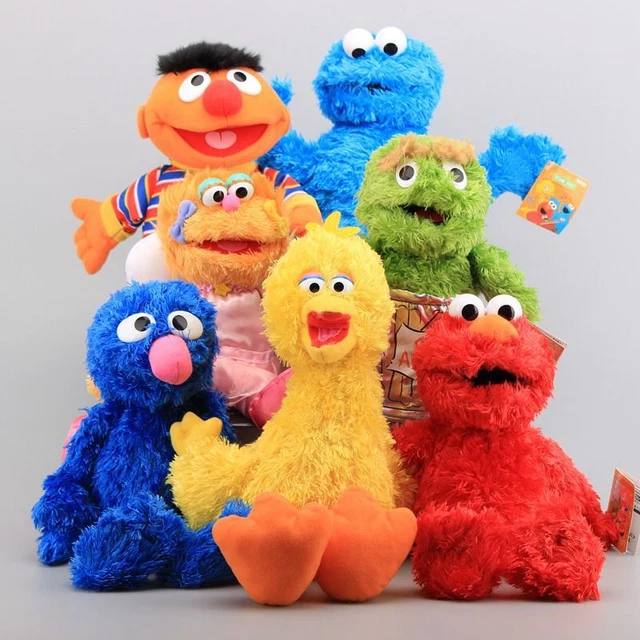 Handpuppe Straße Sesam Plüschtier Elmo Krümelmonster Ernie Stofftier Puppen DE $