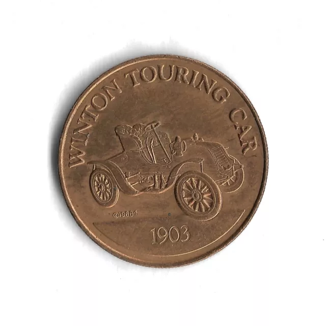 *Scarce* 1968 Sunoco Antique Car Coin - 1903 Winton Touring - Mintage 325,024