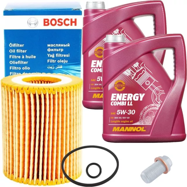 BOSCH ÖLFILTER + 10L 5W-30 MANNOL ENERGY MOTOR-ÖL LONGLIFE passend für MB 229.51