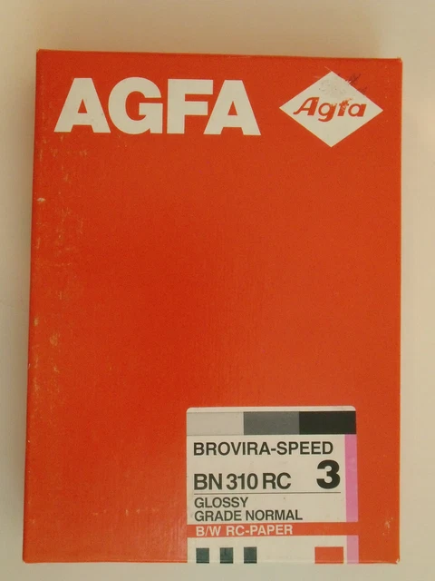 AGFA Brovira BN 310 RC brillante 12,7x17,8 cm No.3 Normal 100 hojas S/W papel fotográfico