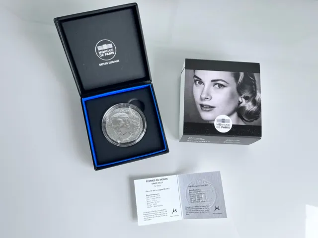 10 € euros 3000 ex Grace Kelly de Monaco Argent Silver BE 2022 Proof coin France
