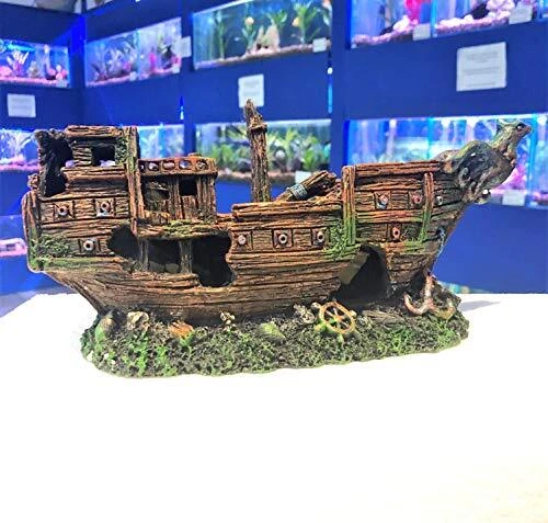 Mezzaluna Gifts Eagle One Piece 30 cm Shipwreck Aquarium Fish Tank Shi