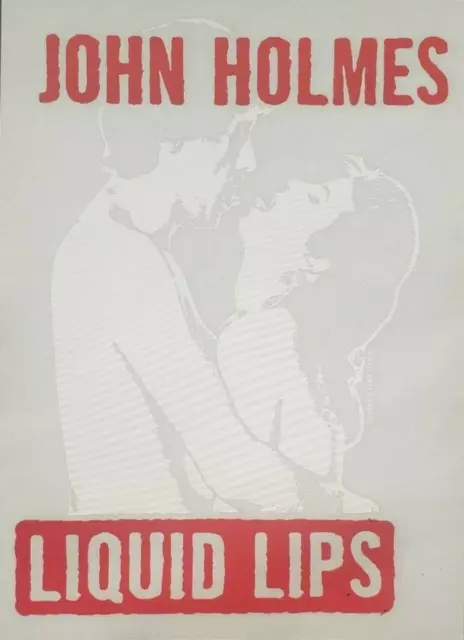 XXX PORN STAR John Holmes Liquid Lips Iron On Heat Transfer Red & White  8\
