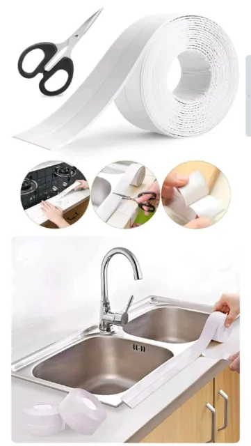 Nastro sigillante impermeabile antimuffa per bagno cucina WC doccia vasca 3 MT