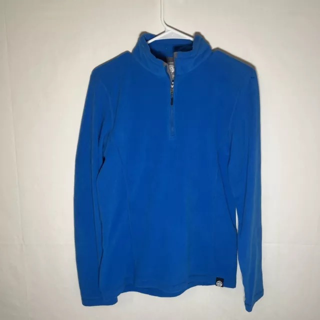 REI men's blue fleece pullover quarter zip size small